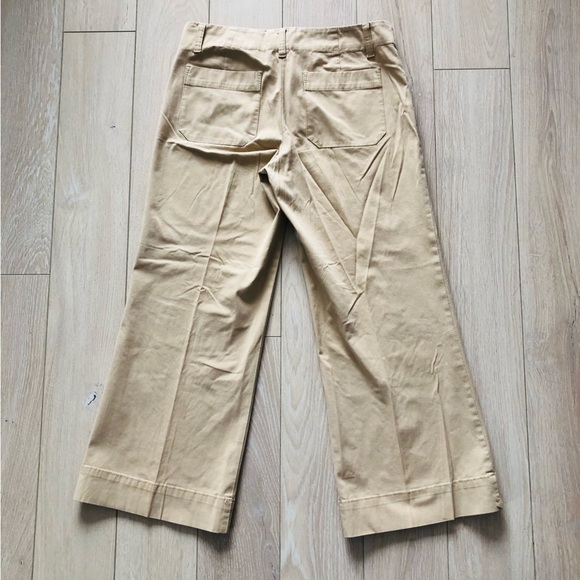 Vintage Theory Wide Leg Capris Pants in Beige - Picture 3 of 12